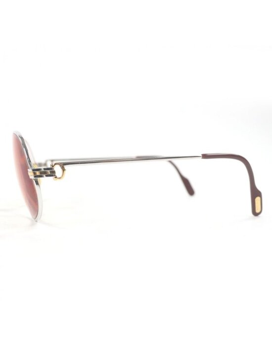 Cartier Vintage Maillon Panthere Sunglasses Eyewear Silver 14